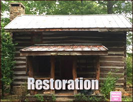 Historic Log Cabin Restoration  Mayodan, North Carolina